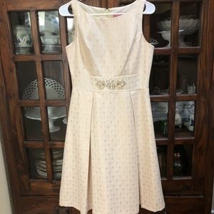 Gold Embellished Occassion Dress Lined Eliza J